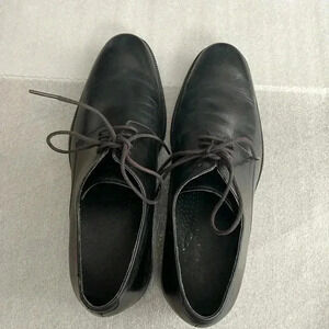 [9]Cole Haan Benton Plain Derby Dress Shoe Mens Black Leather  C24119